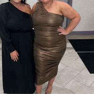 Fashion Nova Bronze Dress